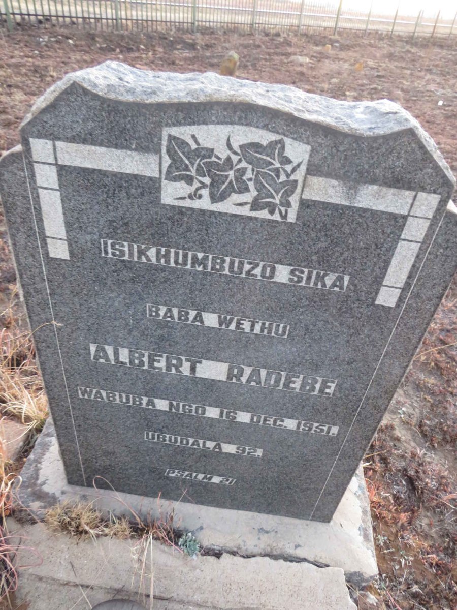 RADEBE Albert -1951