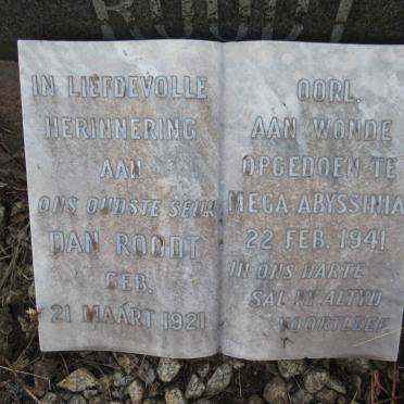 ROODT Dan 1921-1941
