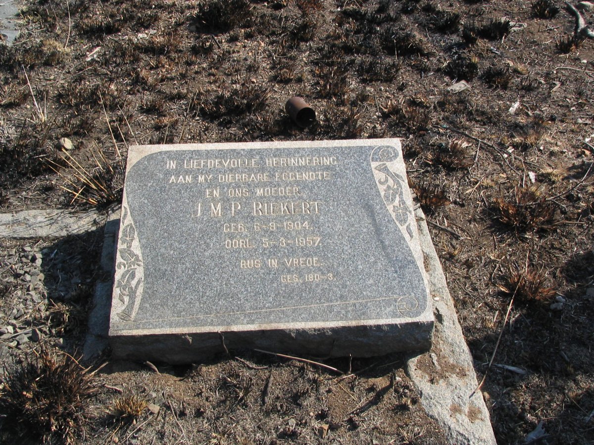 RIEKERT J.M.P. 1904-1957