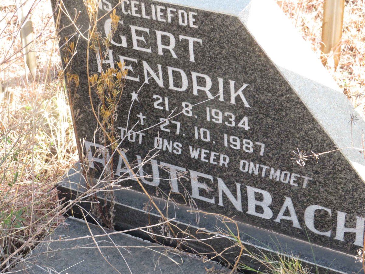 RAUTENBACH Gert Hendrik 1934-1987