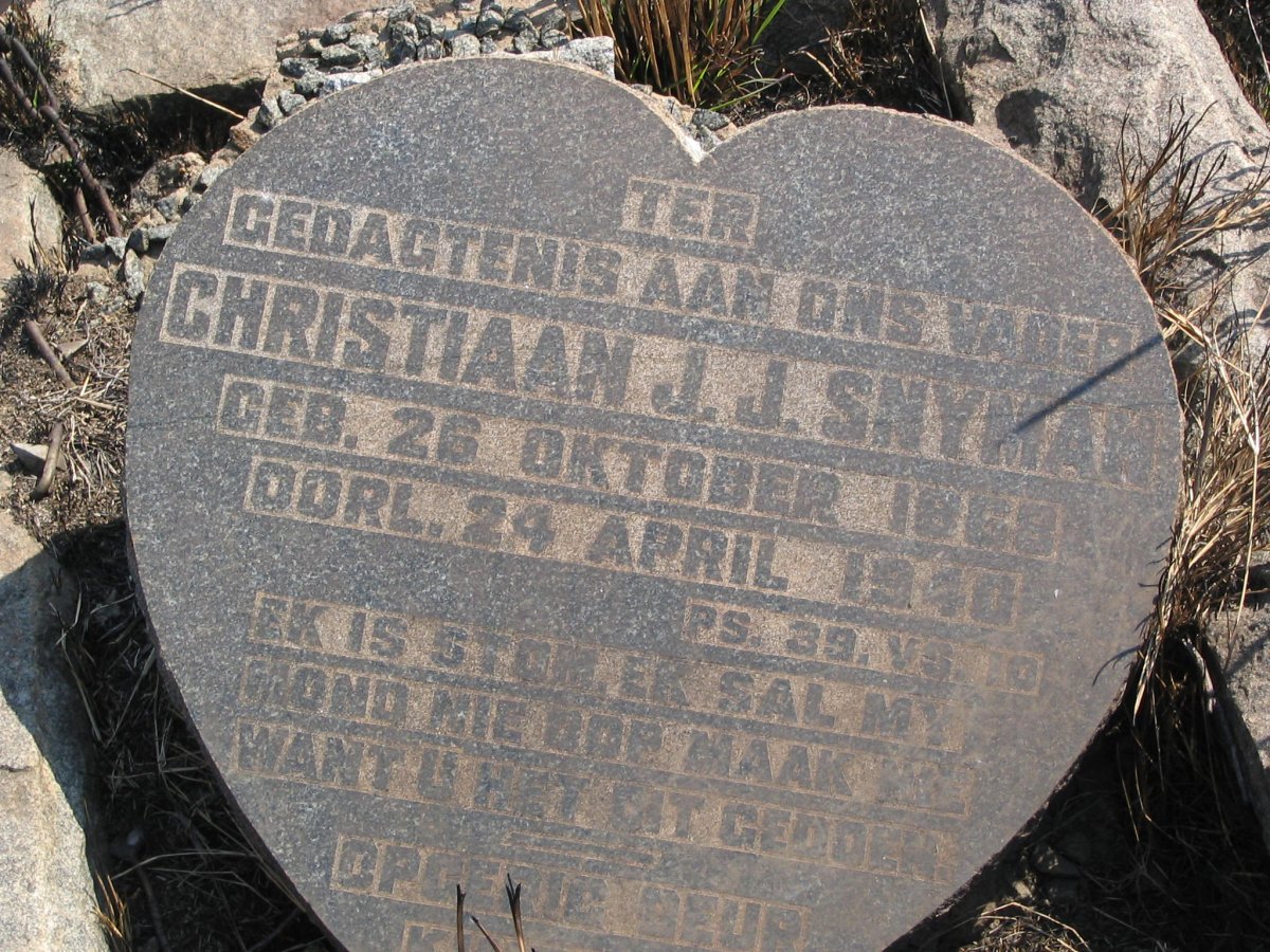 SNYMAN	Christiaan J.J. 1868-1940 