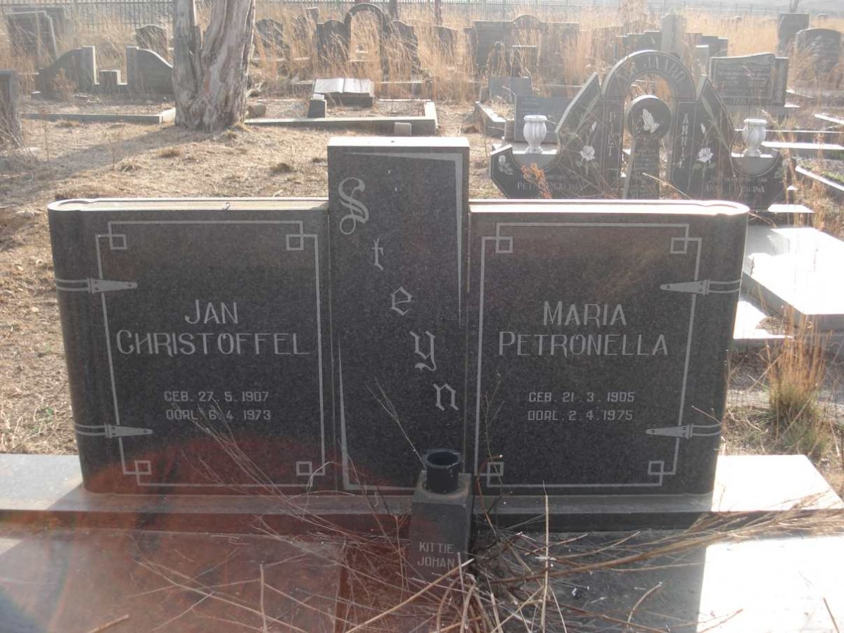 STEYN Jan Christoffel 1907-1973 &amp; Maria Petronella 1905-1975