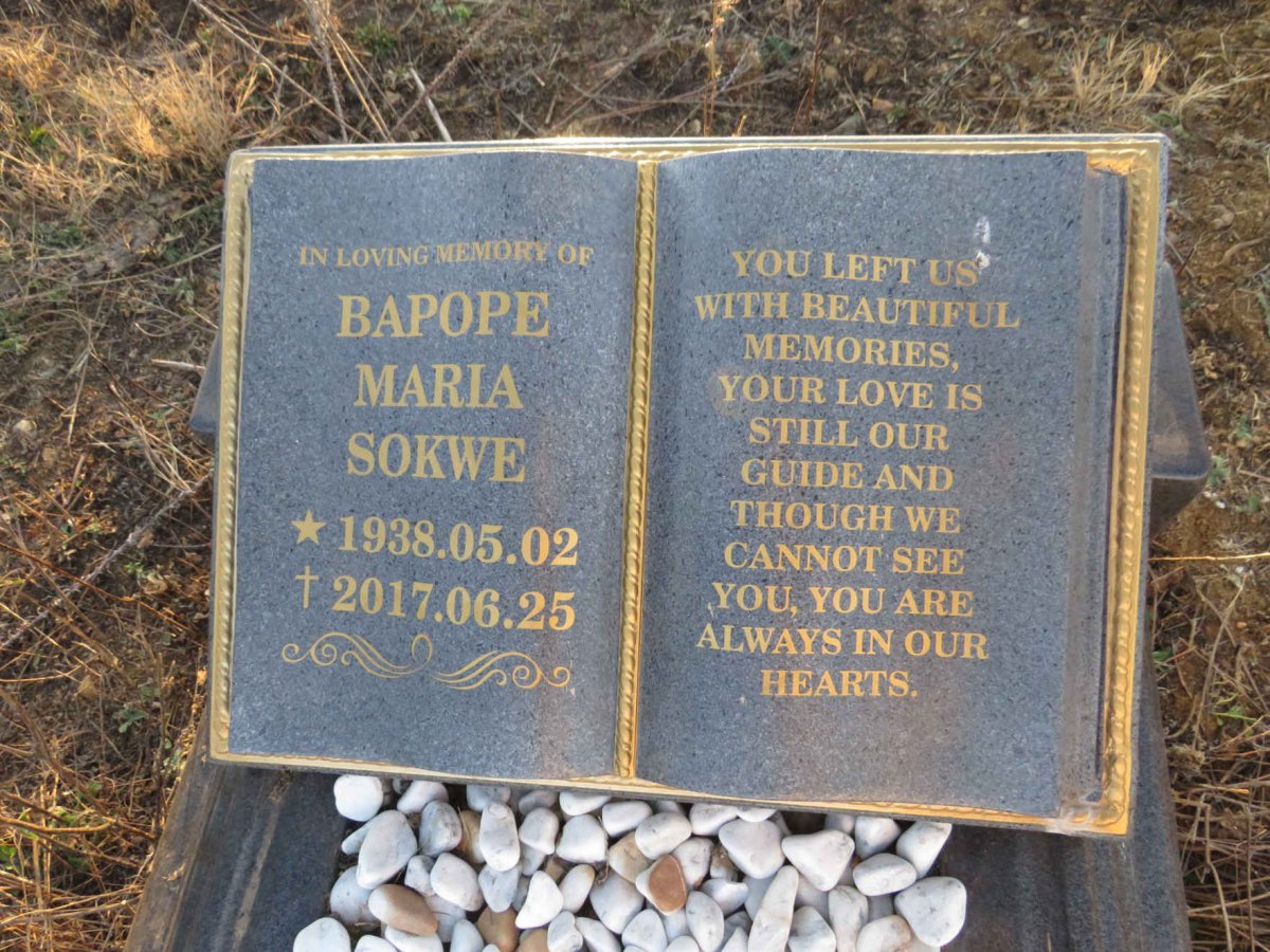 SOKWE Bapope Maria 1938-2017