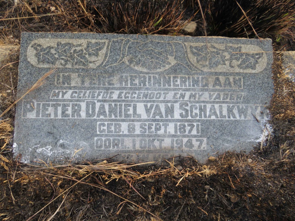 SCHALKWYK Pieter Daniel, van 1871-1947