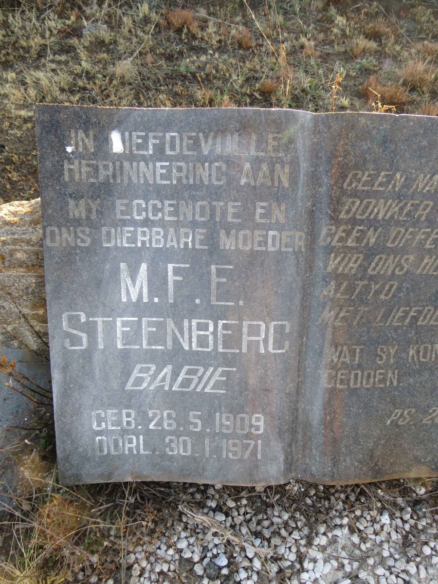 STEENBERG M.F.E. 1909-1971