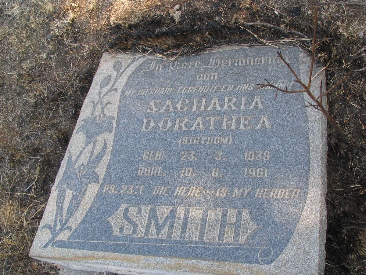 SMITH Sagharia Dorathea nee STRYDOM 1938-1961