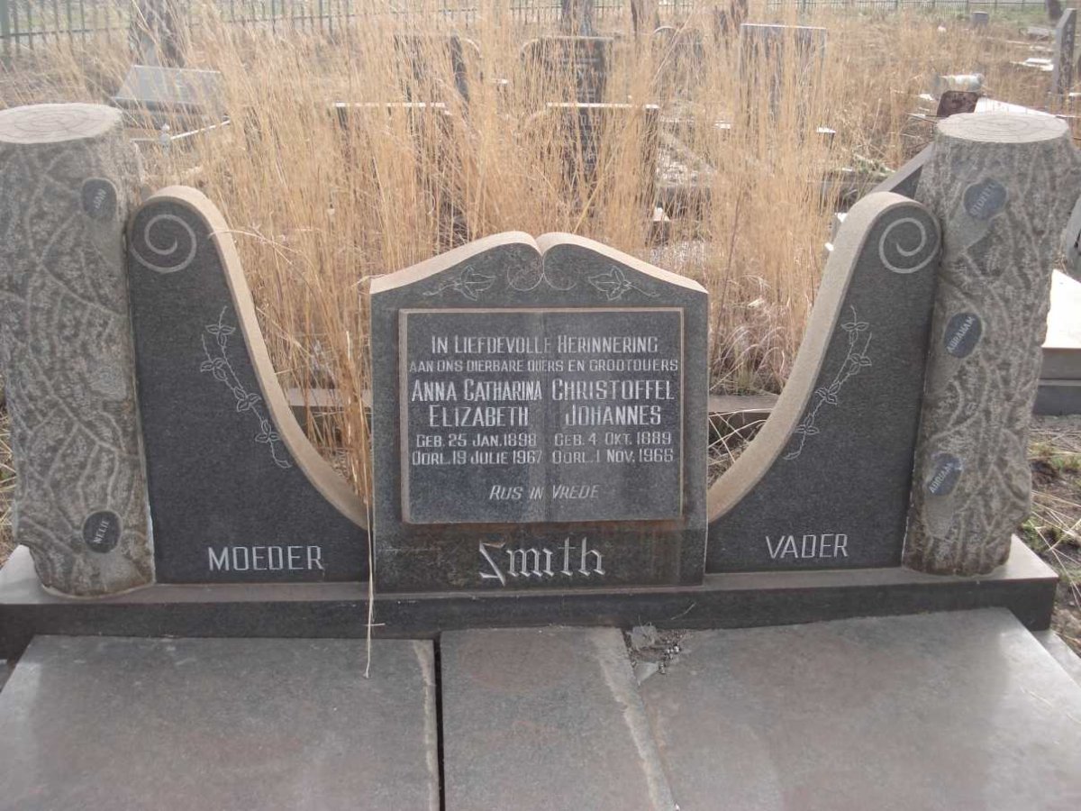 SMITH Christoffel Johannes 1889-1966 &amp; Anna Catharina Elizabeth 1898-1967