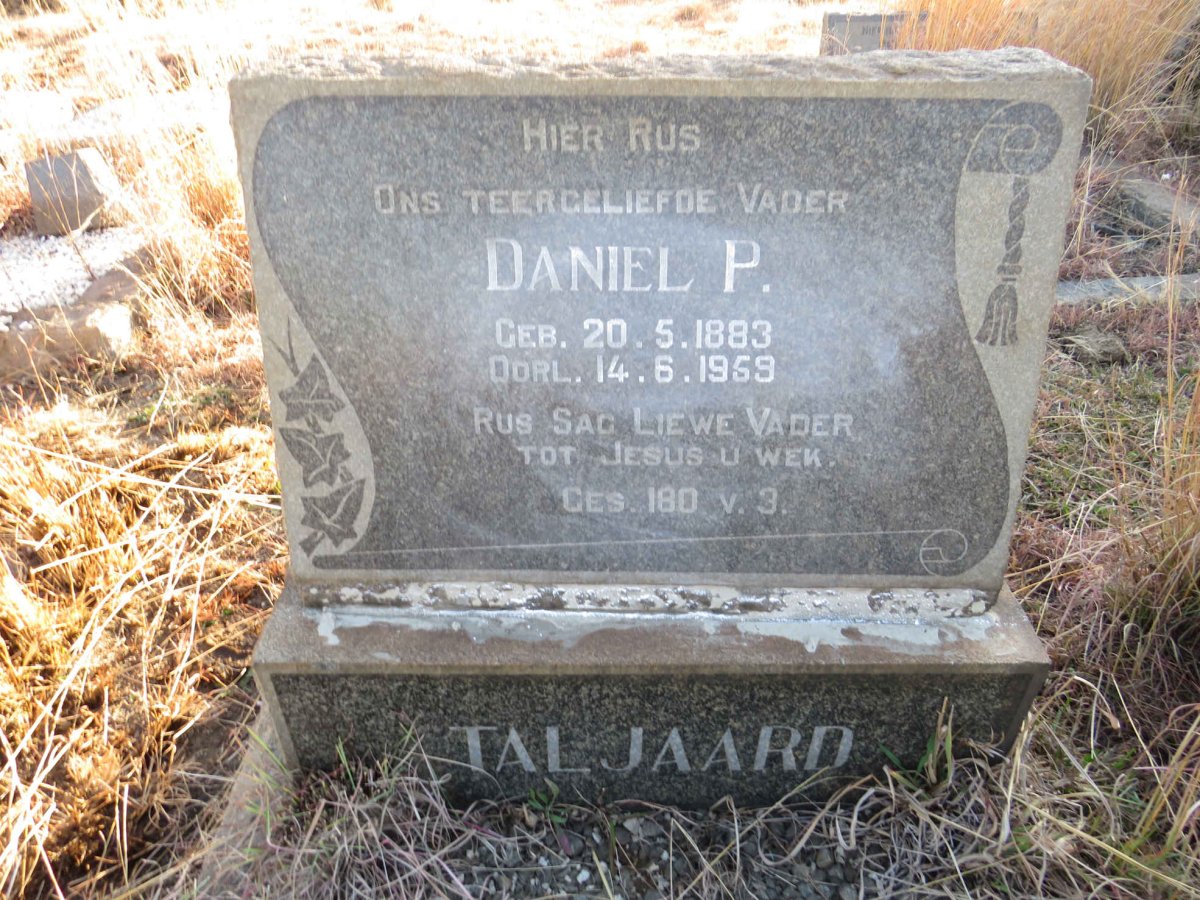 TALJAARD Daniel P. 1883-1959 