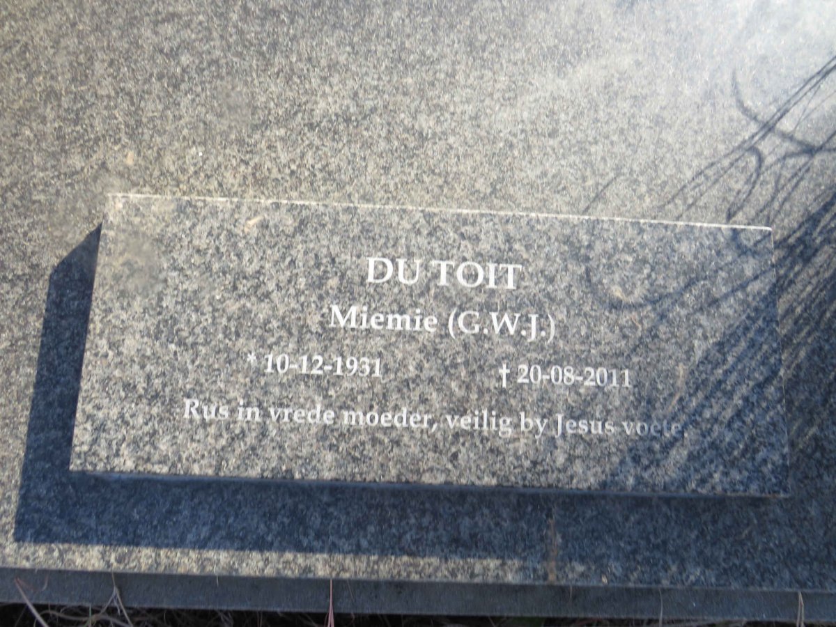 TOIT Malan, du 1929-1983 & G.W.J. 1931-2011 _2