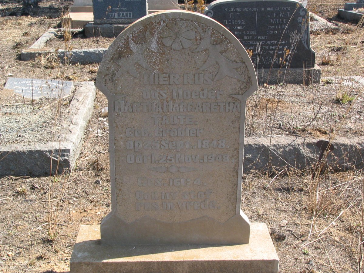 TAUTE Martha Margaretha 1848-1948 