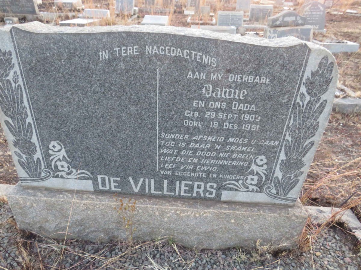 VILLIERS Dawie, de 1903-1951