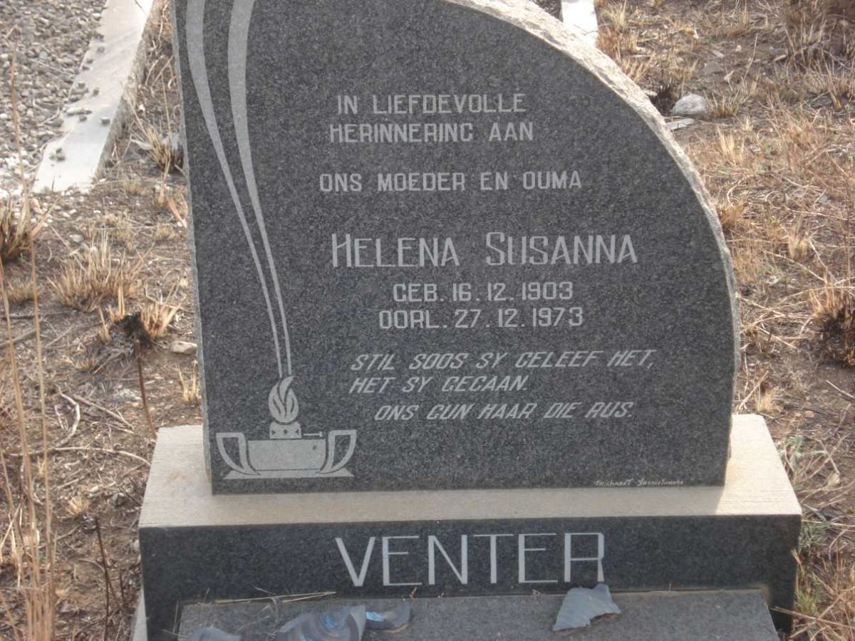 VENTER Helena Susanna 1903-1973