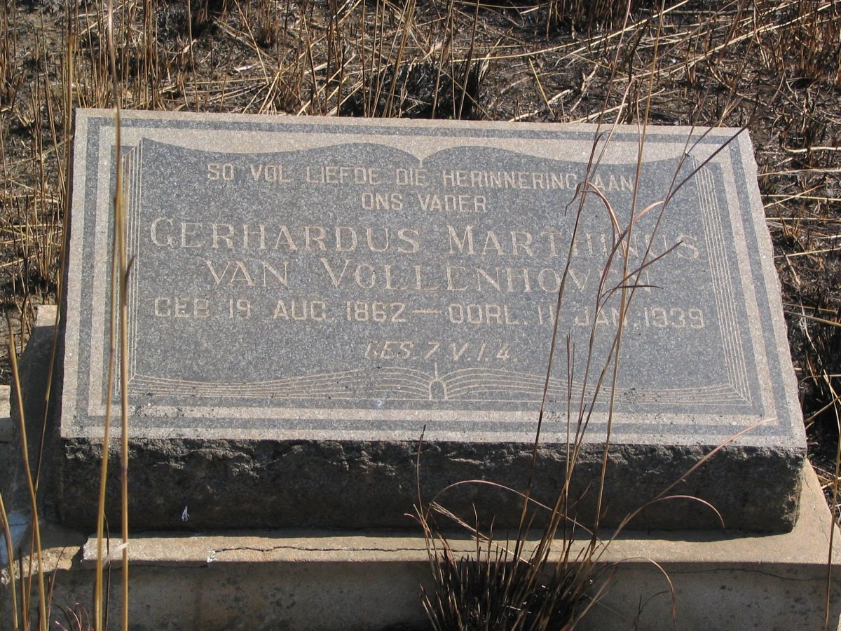 VOLLENHOVEN Gerhardus Marthinus, van 1862-1939