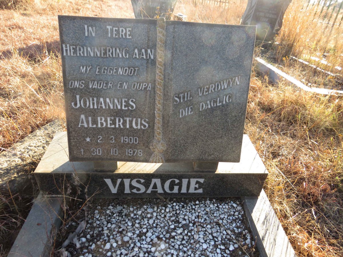 VISAGIE Johannes Albertus 1900-1978