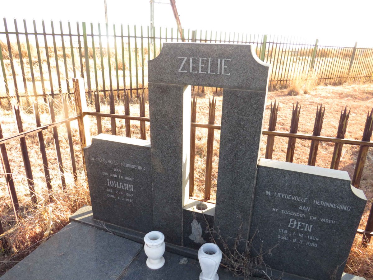 ZEELIE Ben 1924-1980 :: ZEELIE Johann 1957-1980 
