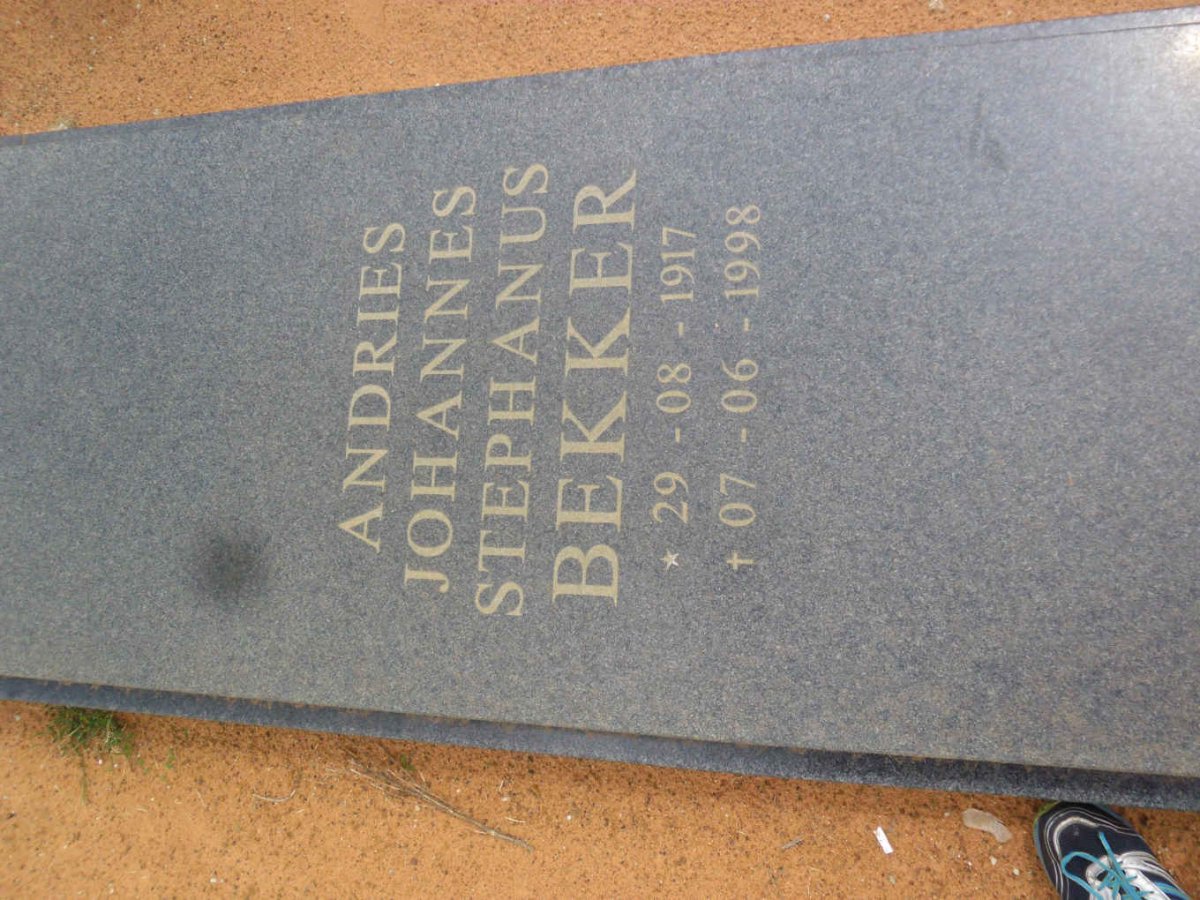 BEKKER Andries Johannes Stephanus 1917-1998