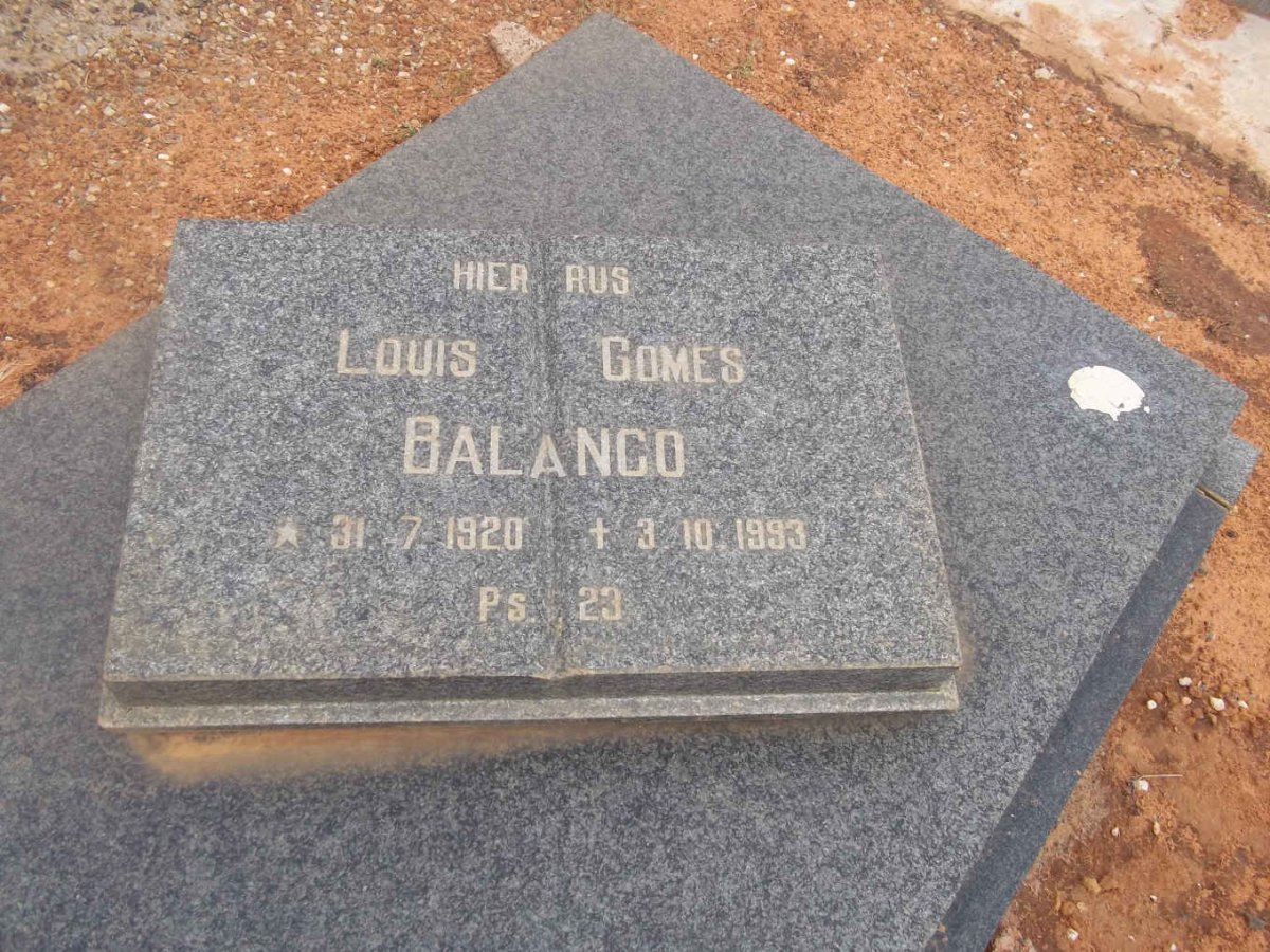 BALANCO Louis Gomes 1920-1993