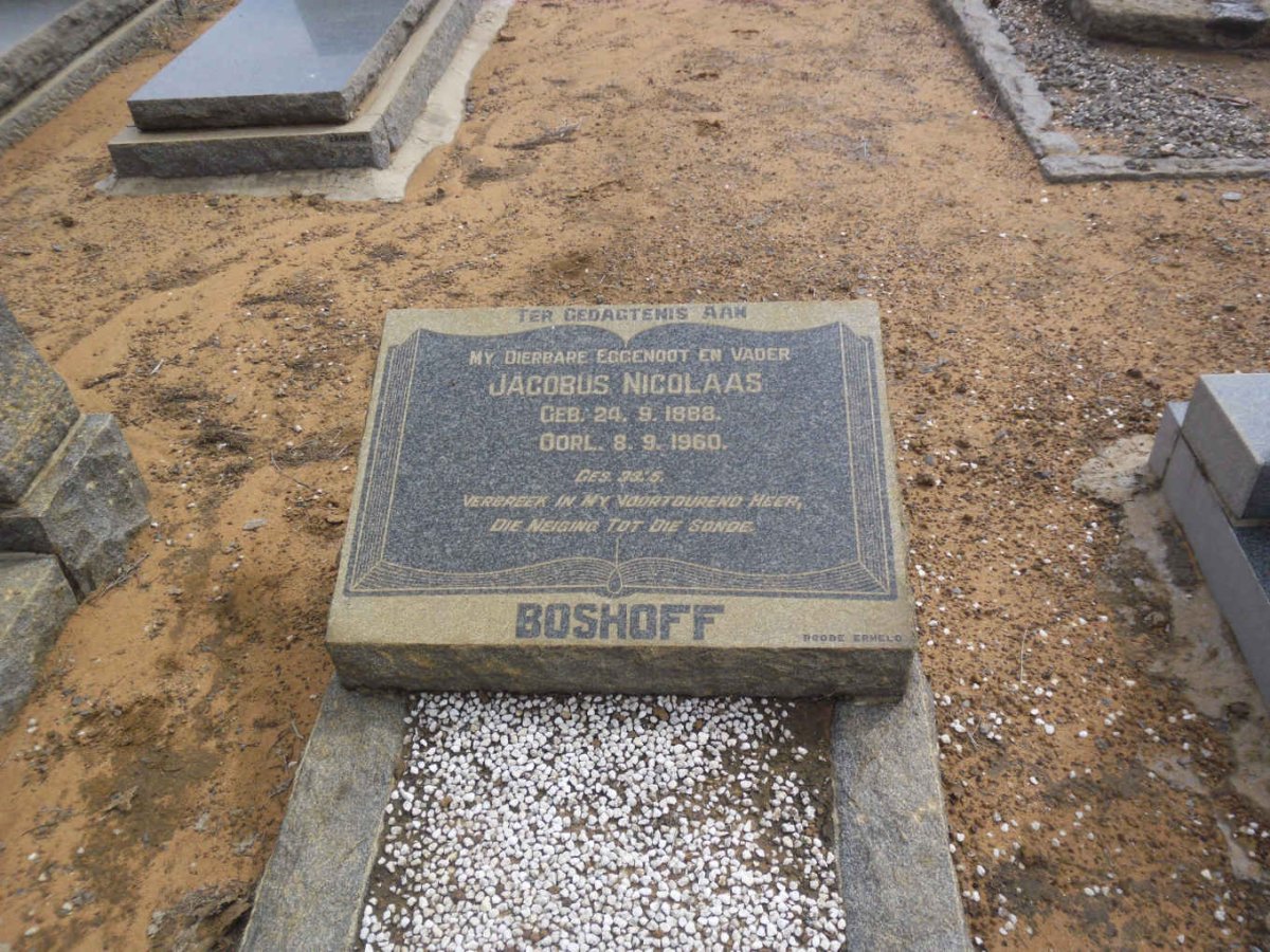 BOSHOFF Jacobus Nicolaas 1888-1960