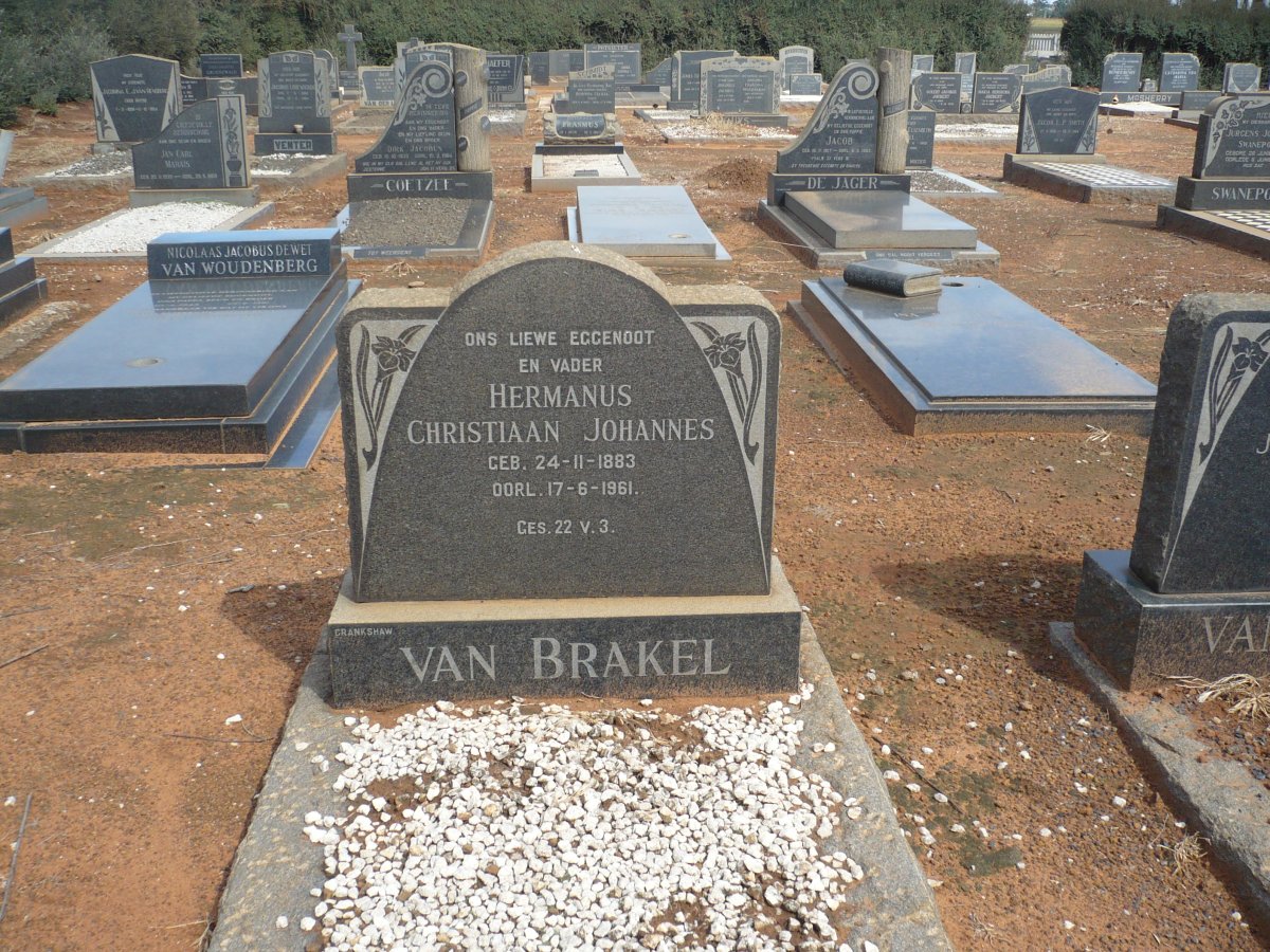 BRAKEL Hermanus Christiaan Johannes, van 1883-1961