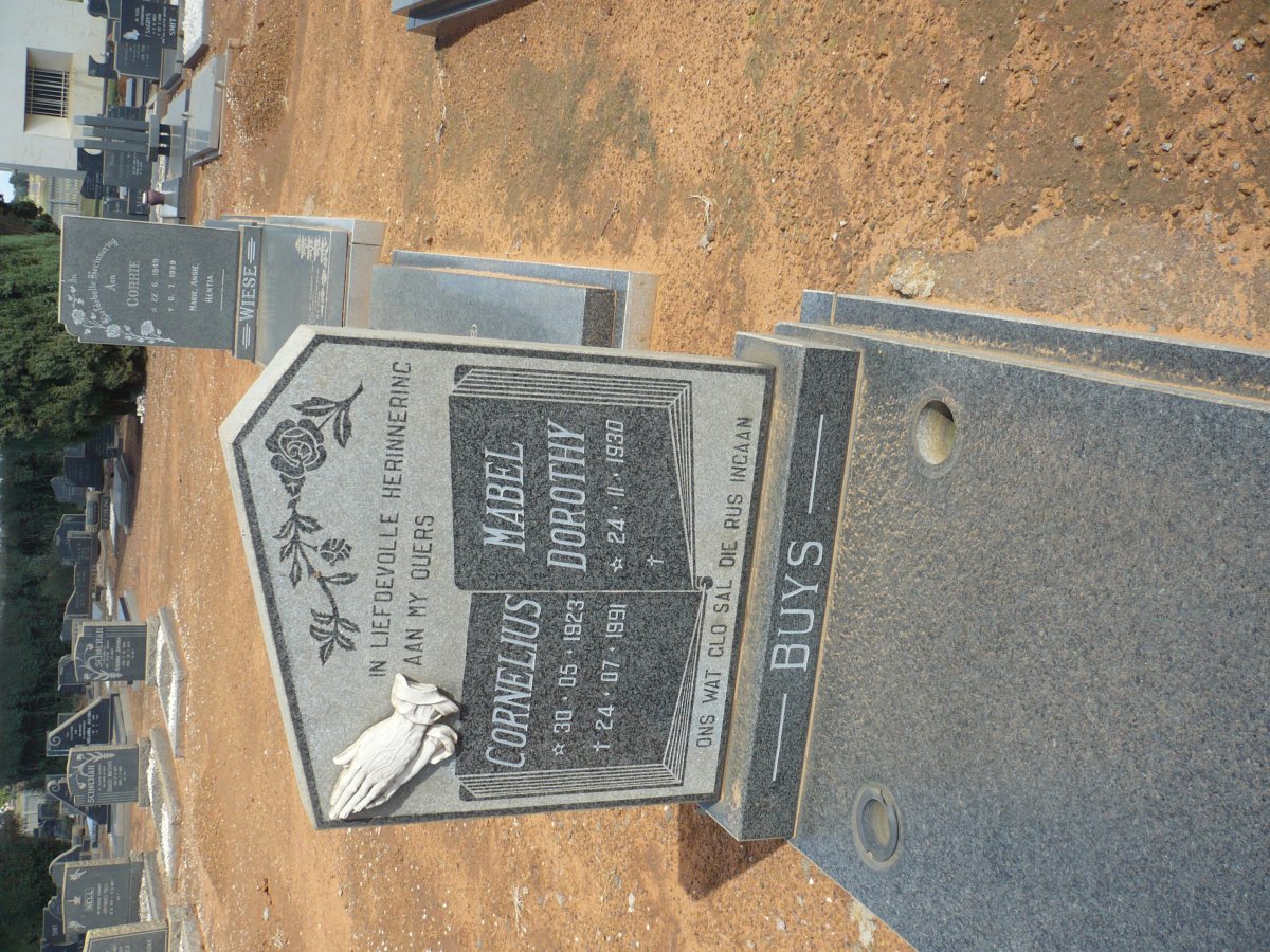 BUYS Cornelius 1923-1991 &amp; Mabel Dorothy 1930-