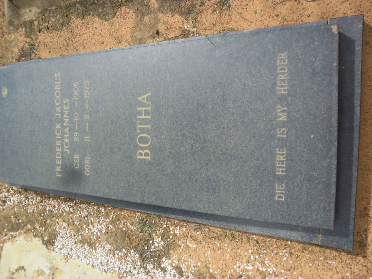 BOTHA Frederick Jacobus Johannes 1906-1975