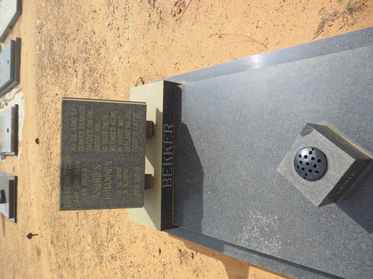 BEKKER Andries Johannes 1942-1976