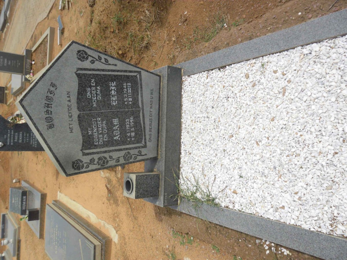 BOSHOFF Adam 1933-1996 &amp; Elsie 1946-2012