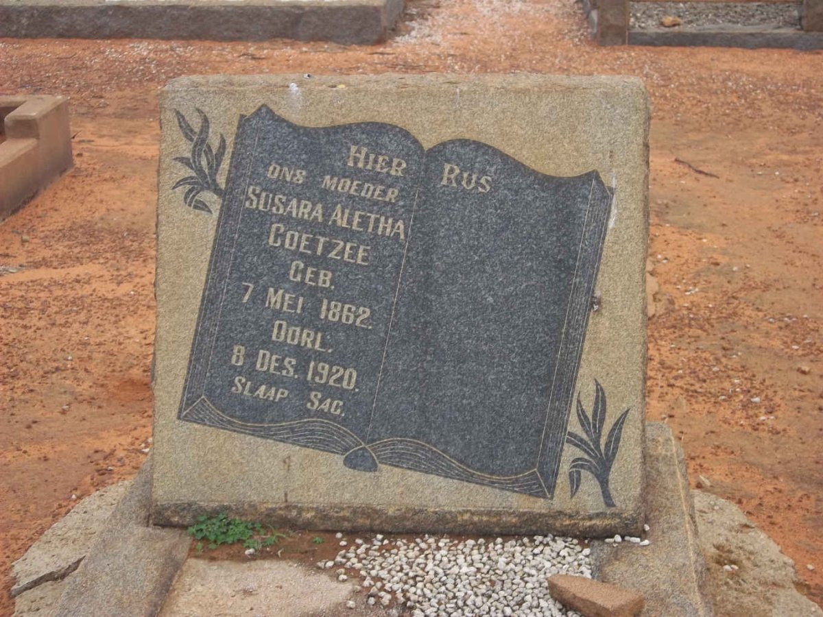 COETZEE Susara Aletha 1862-1920