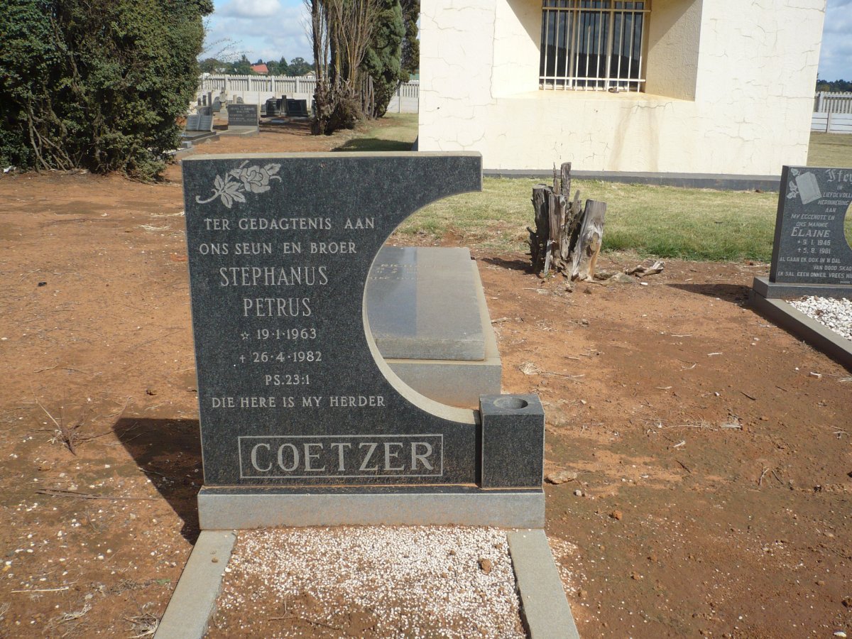 COETZER Stephanus Petrus 1963-1982