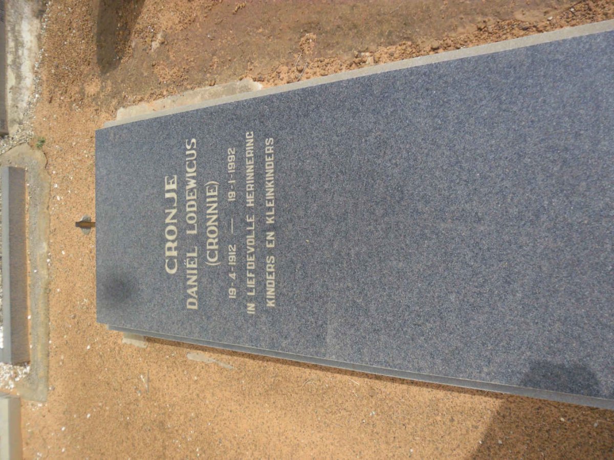 CRONJE Daniël Lodewicus 1912-1992