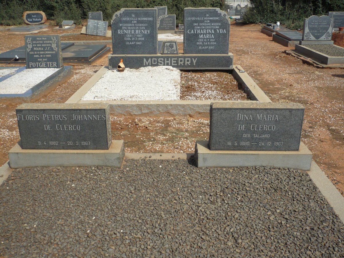 CLERCQ Floris Petrus Johannes, de 1882-1967 &amp; Dina Maria TALJARD 1880-1967