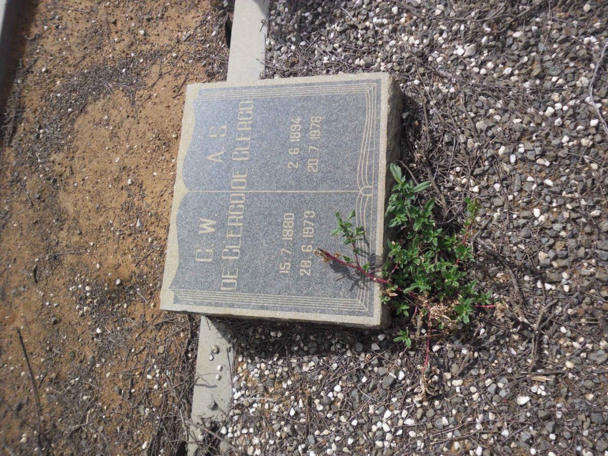 CLERCQ G.W., de 1880-1973 &amp; A.S. 1894-1976