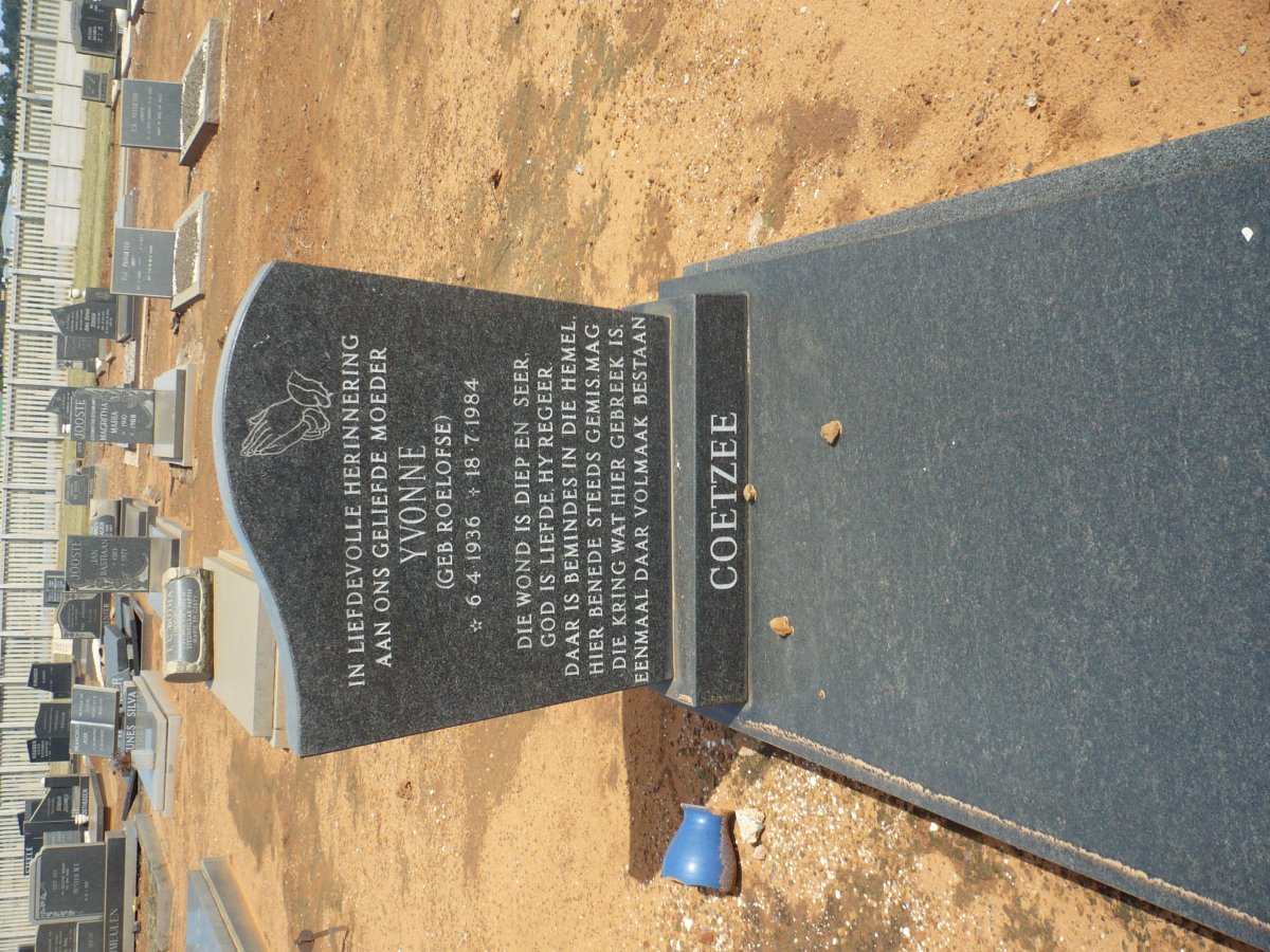 COETZEE Yvonne nee ROELOFSE 1936-1984