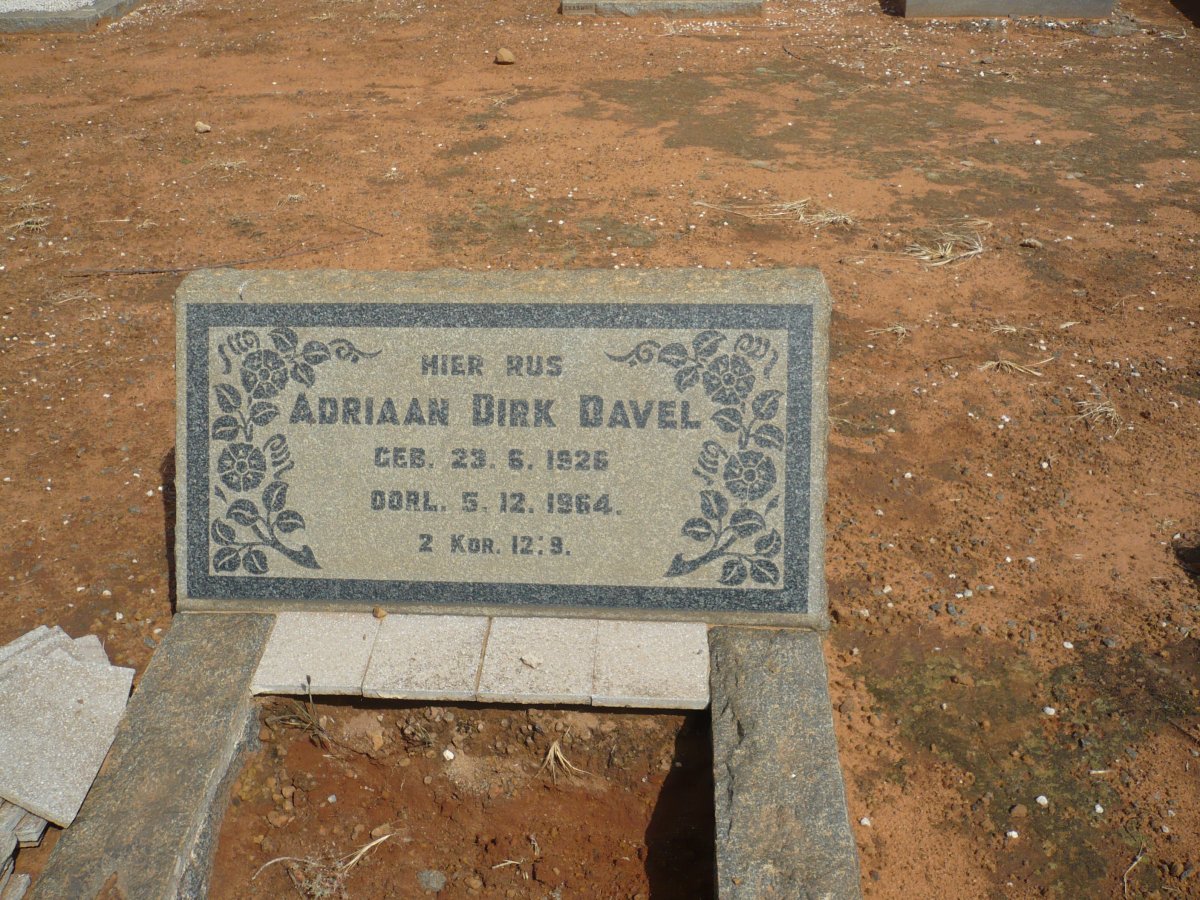 DAVEL Adriaan Dirk 1926-1964