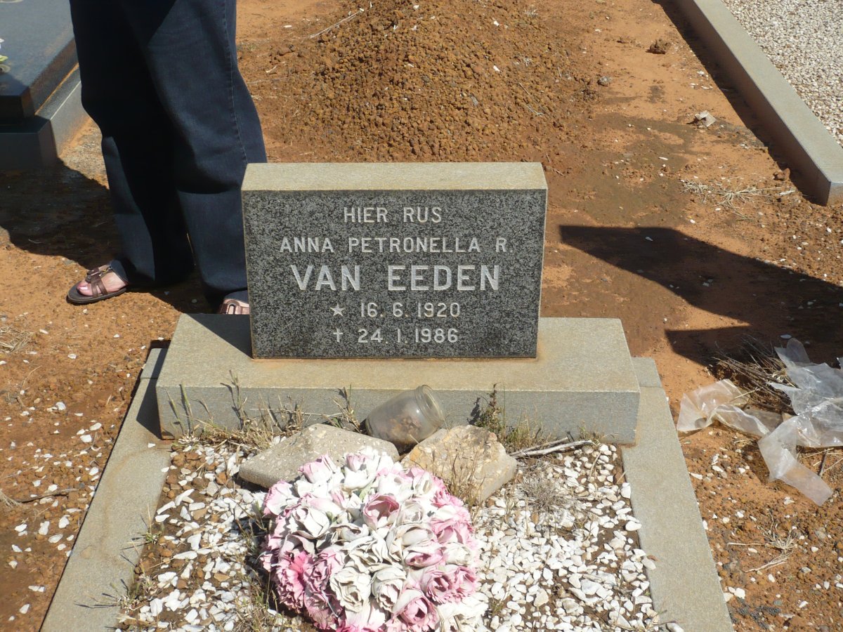 EEDEN Anna Petronella R., van 1920-1986