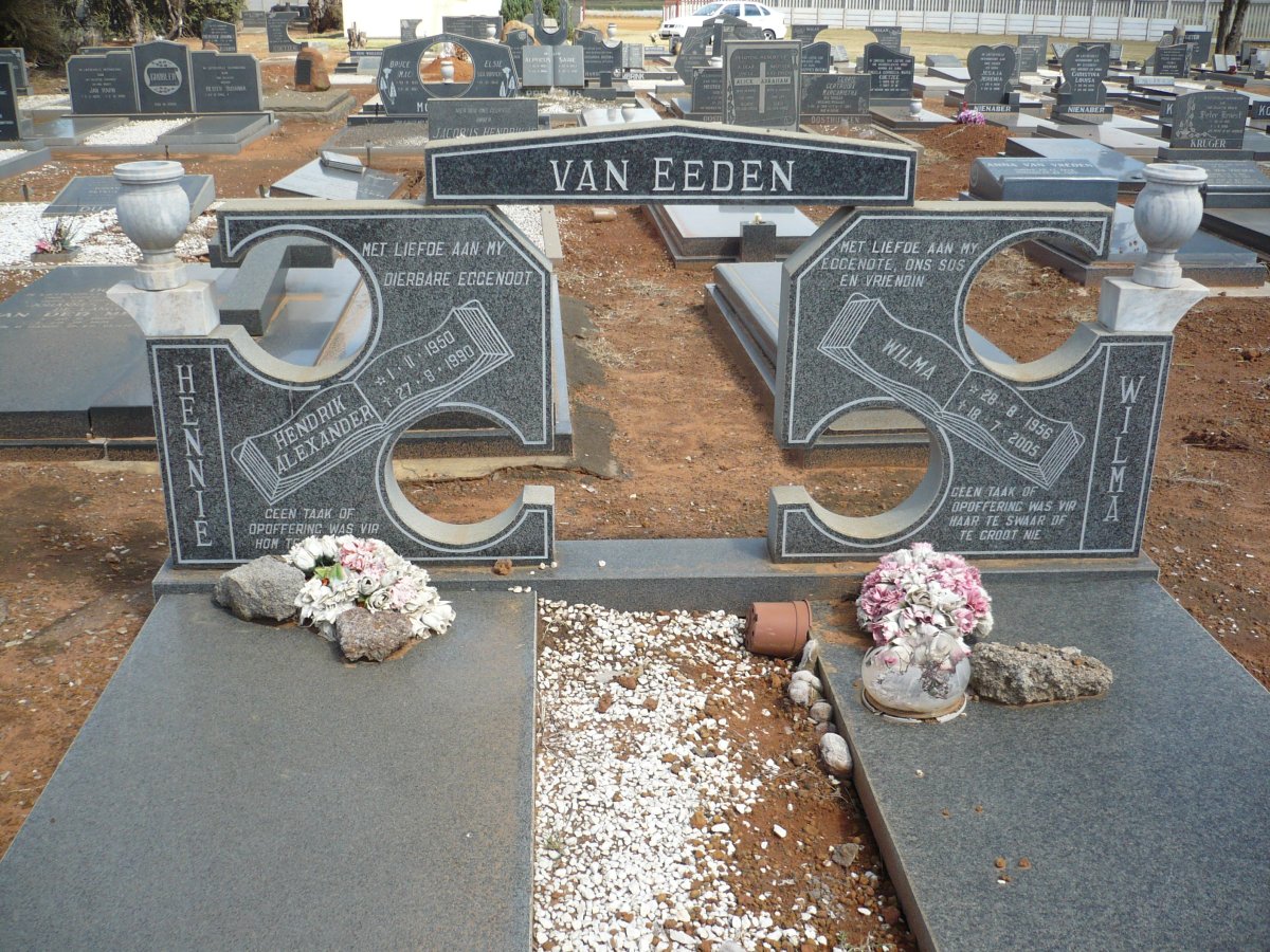 EEDEN Hendrik Alexander, van 1950-1990 &amp; Wilma 1956-2005