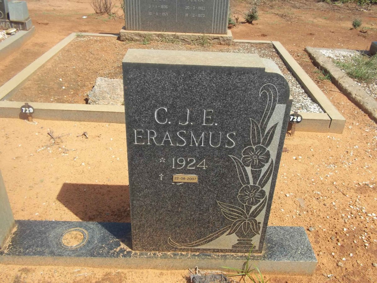 ERASMUS C.J.E. 1924-2007
