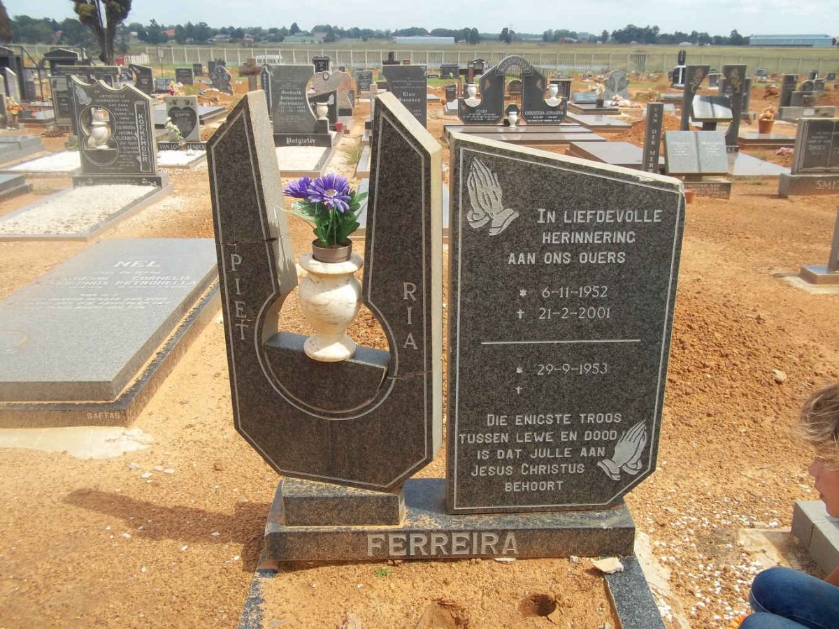 FERREIRA Piet 1952-2001 &amp; Ria 1953-