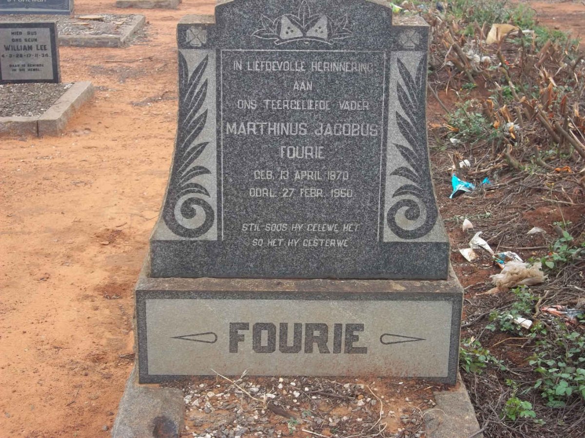 FOURIE Marthinus Jacobus 1870-1950