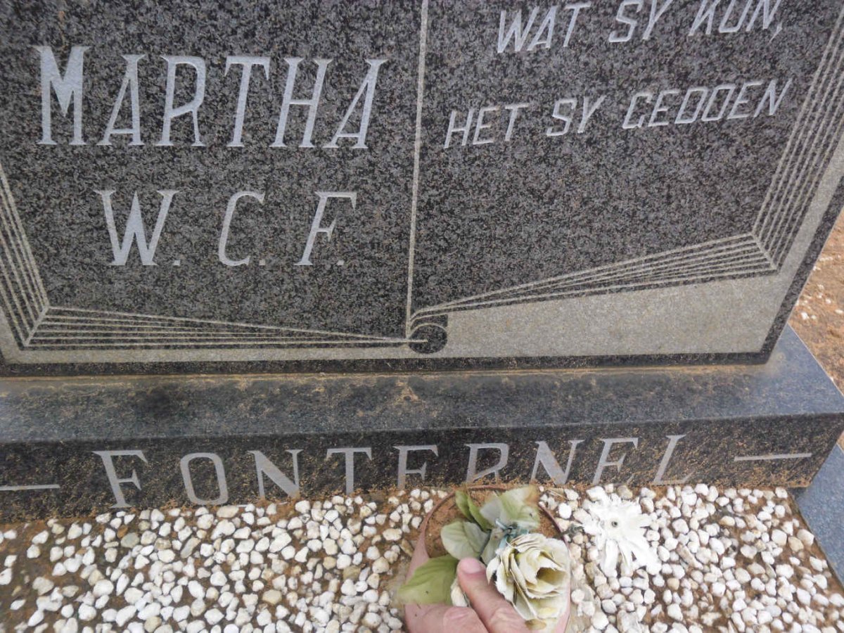FONTERNEL Martha W.C.F. 1916-1989