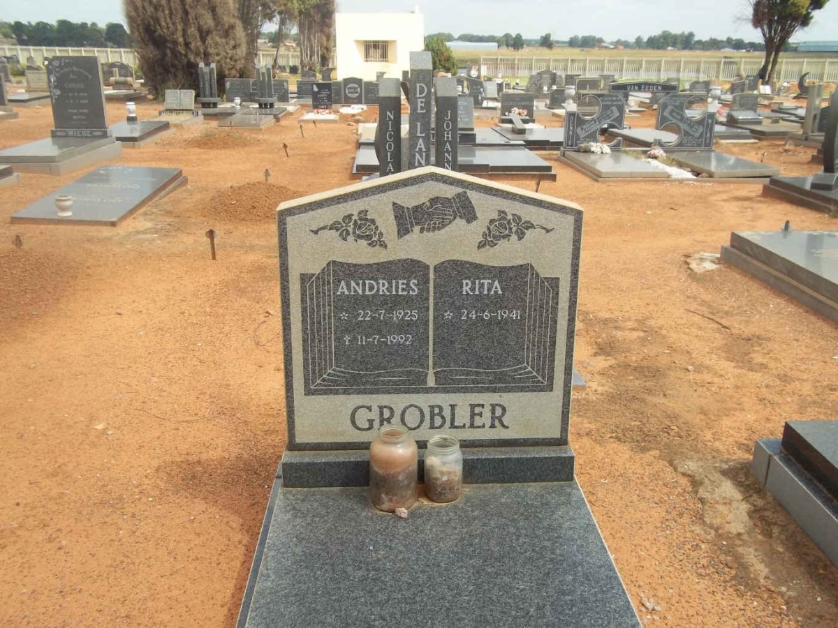 GROBLER Andries 1925-1992 &amp; Rita 1941-