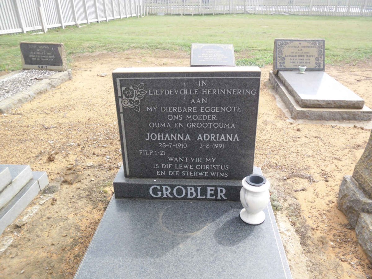 GROBLER Johanna Adriana 1910-1991