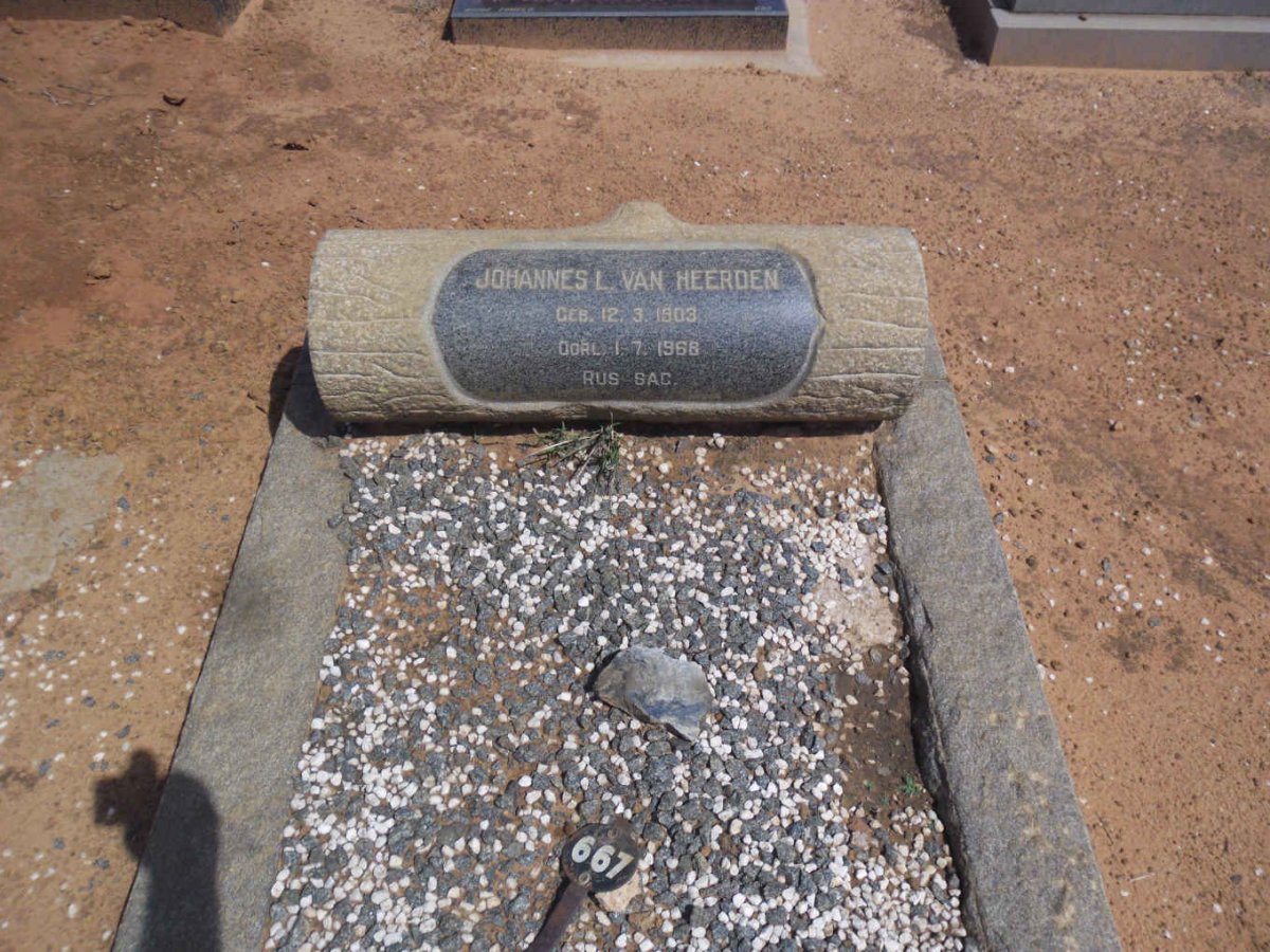 HEERDEN Johannes L., van 1903-1968
