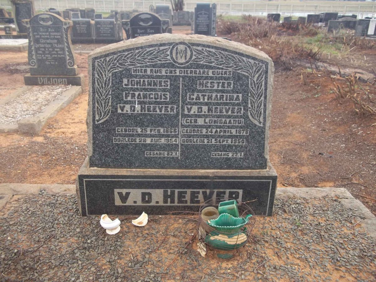 HEEVER Johannes Francois, v.d. 1866-1954 &amp; Hester Catharina LOMBAARD 1878-1950