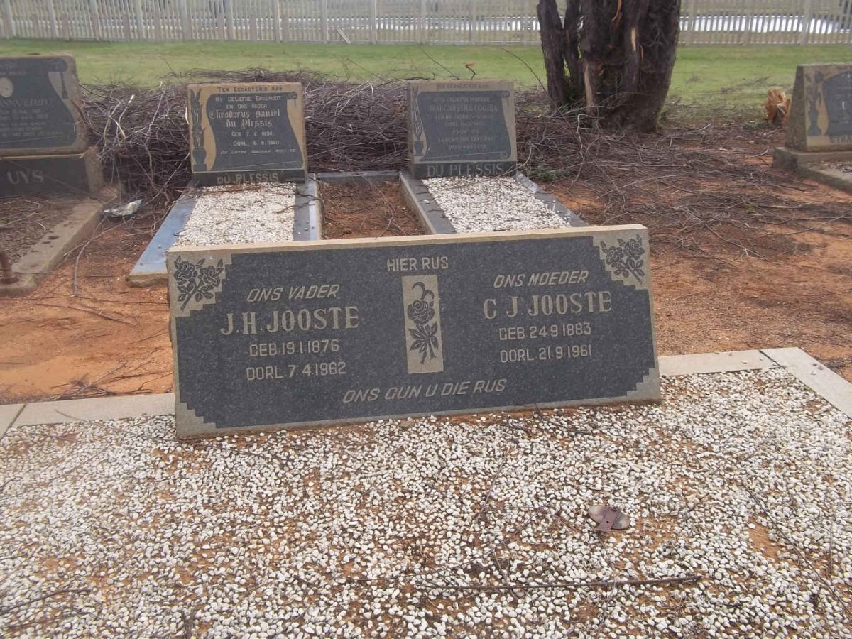 JOOSTE J.H. 1876-1962 &amp; C.J. 1883-1961