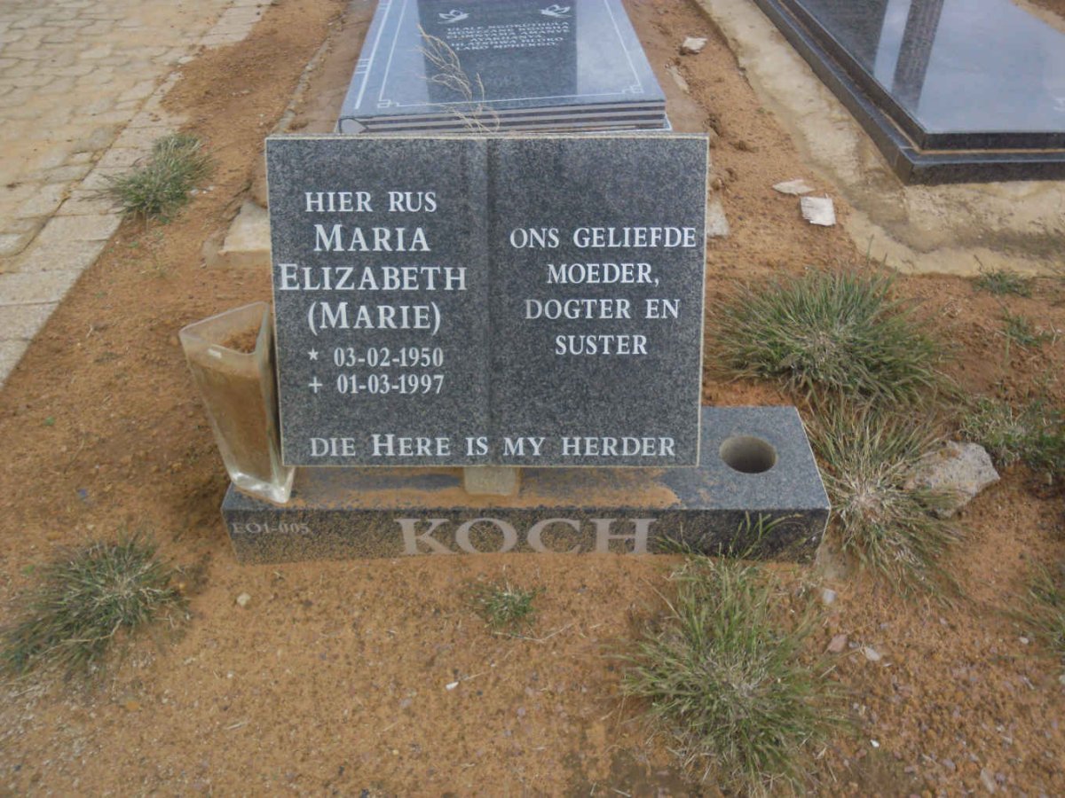 KOCH Maria Elizabeth 1950-1997