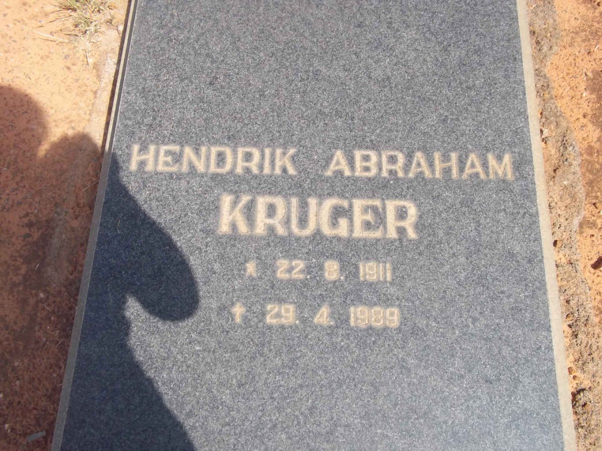 KRUGER Hendrik Abraham 1911-1989