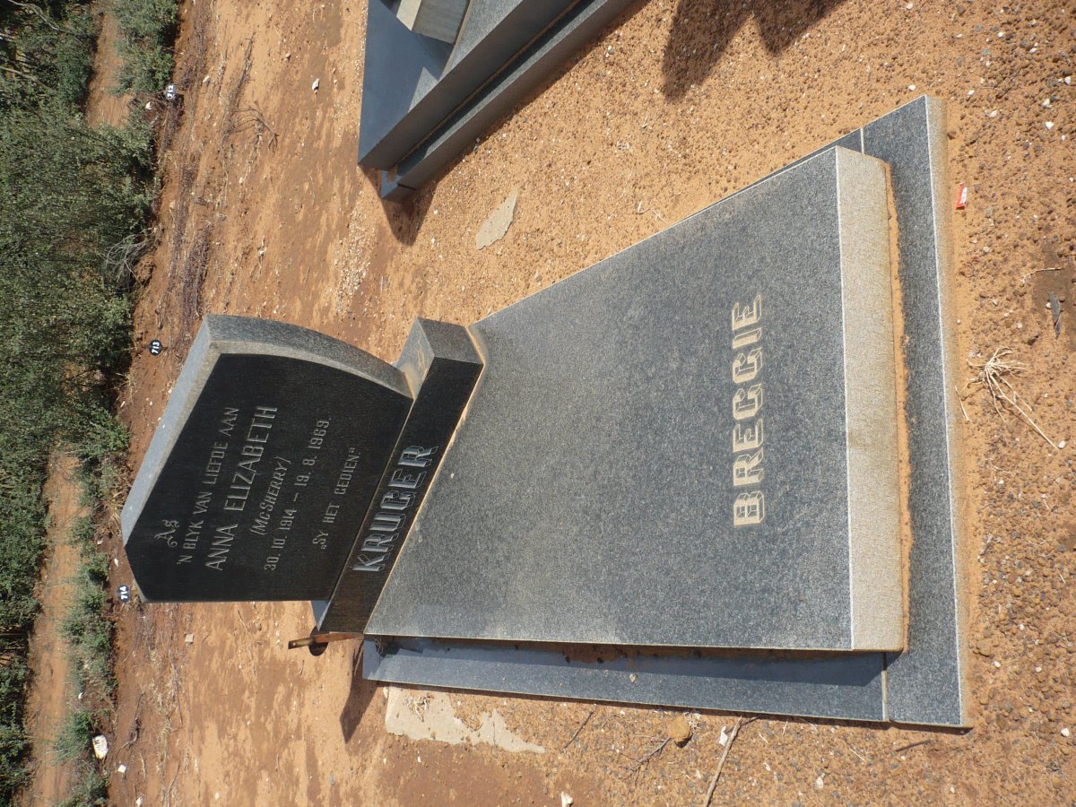 KRUGER Anna Elizabeth nee McSHERRY 1914-1969