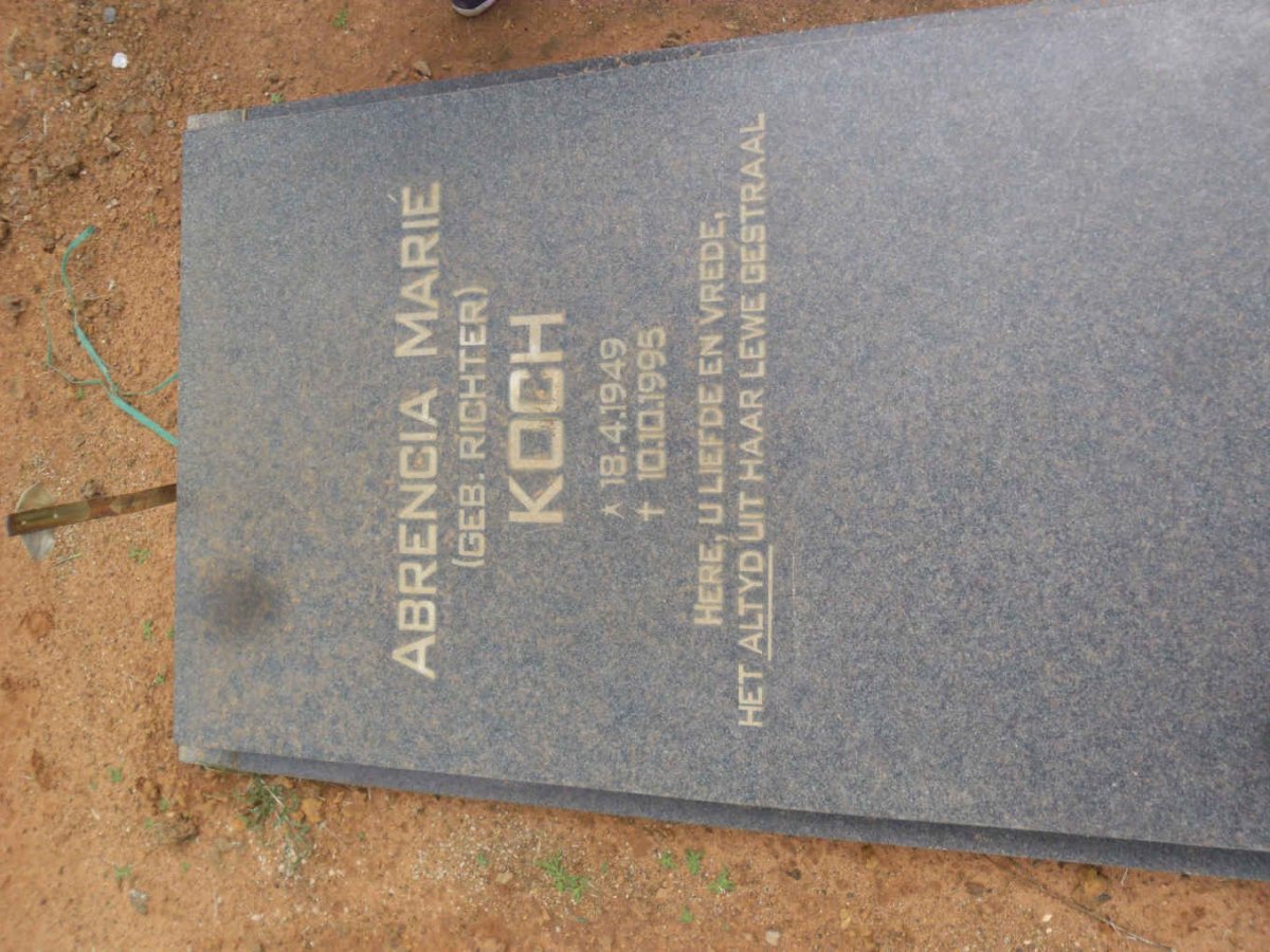 KOCH Abrencia Marié nee RICHTER 1949-1995