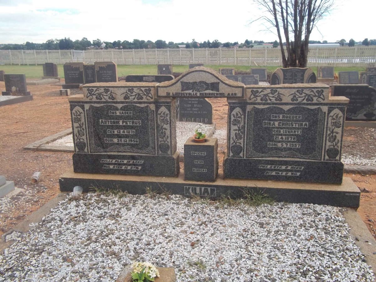 KILIAN Antonie Petrus 1871-1956 &amp; Dina Christina SWART 1878-1957